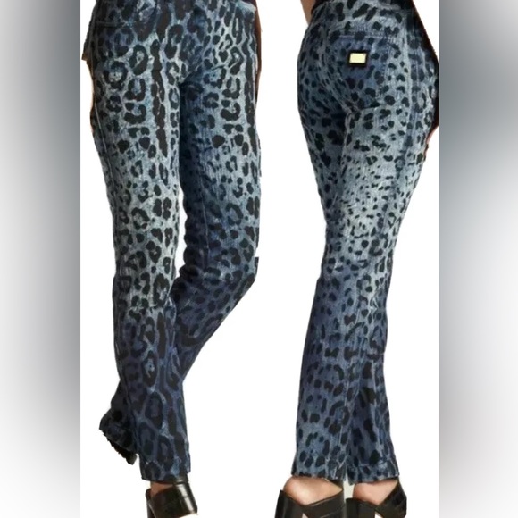⚜️$1,295 Retail Dolce & Gabbana Leopard Print Distressed Jeans⚜️ - Picture 2 of 16